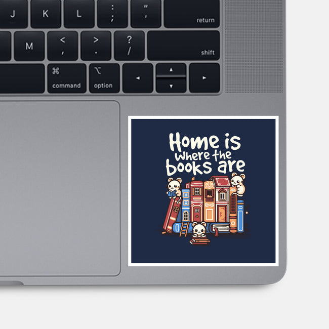 Home Is Where The Books Are-None-Glossy-Sticker-NemiMakeit