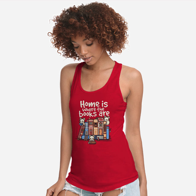 Home Is Where The Books Are-Womens-Racerback-Tank-NemiMakeit
