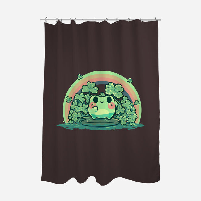 Lucky Little Frog-None-Polyester-Shower Curtain-TechraNova