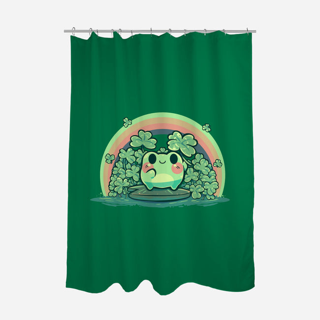 Lucky Little Frog-None-Polyester-Shower Curtain-TechraNova