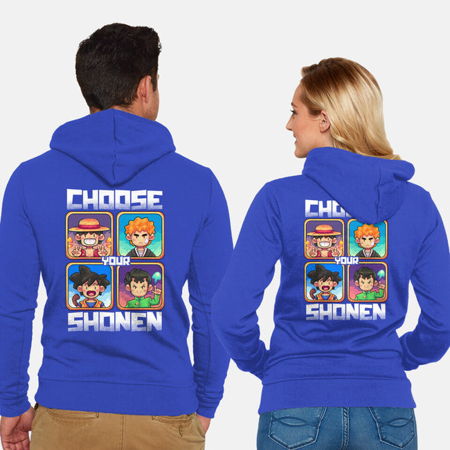 Choose Your Shonen-Unisex-Zip-Up-Sweatshirt-2DFeer