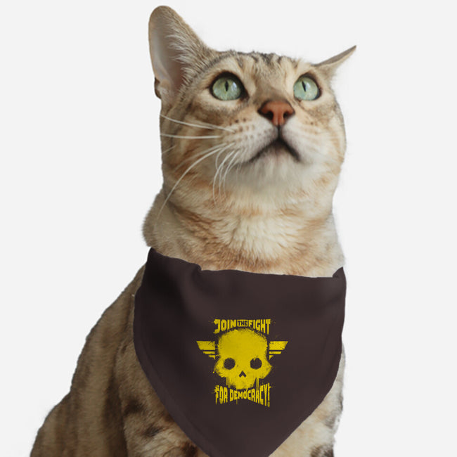 Join The Fight Democracy-Cat-Adjustable-Pet Collar-rocketman_art