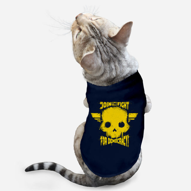 Join The Fight Democracy-Cat-Basic-Pet Tank-rocketman_art