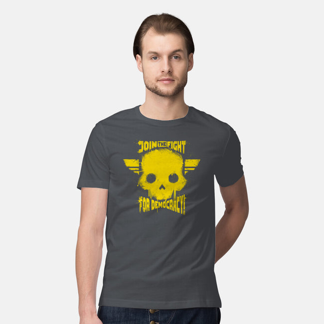 Join The Fight Democracy-Mens-Premium-Tee-rocketman_art