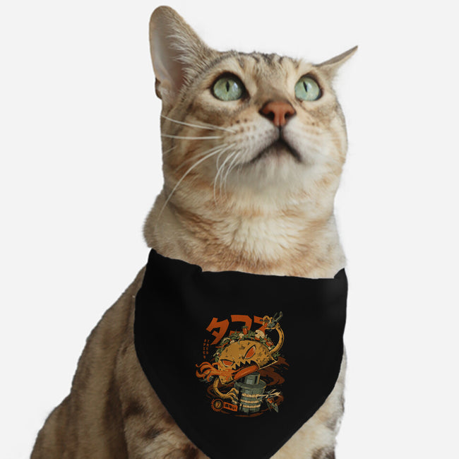 Spicy Taco Attack-Cat-Adjustable-Pet Collar-ilustrata