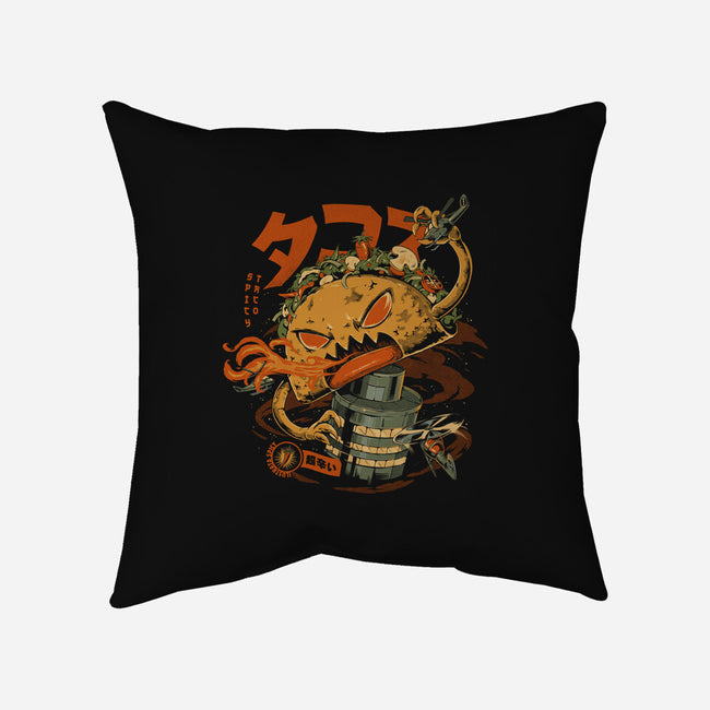 Spicy Taco Attack-None-Removable Cover-Throw Pillow-ilustrata