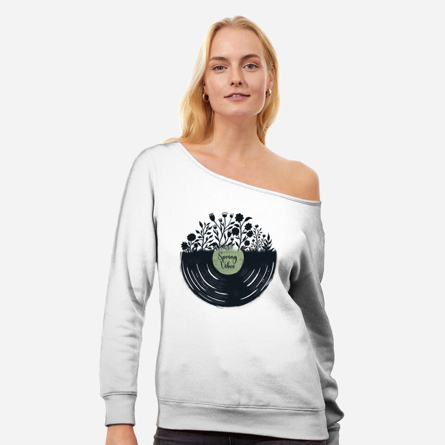 Spring Vibes-Womens-Off Shoulder-Sweatshirt-NMdesign