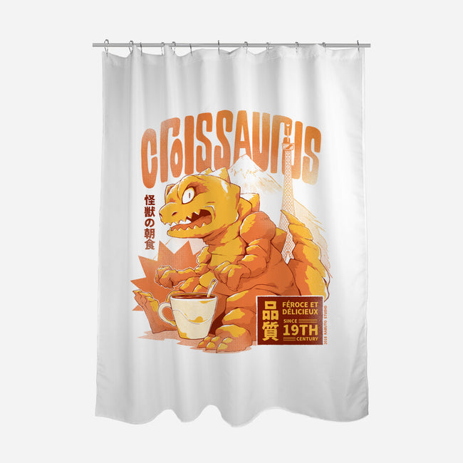 Croissaurus-None-Polyester-Shower Curtain-Kabuto Studio