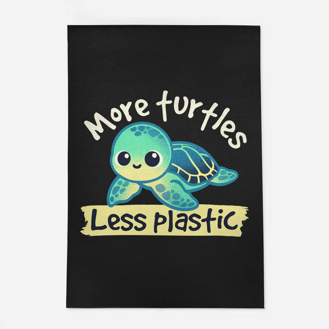 More Turtles Less Plastic-None-Indoor-Rug-NemiMakeit