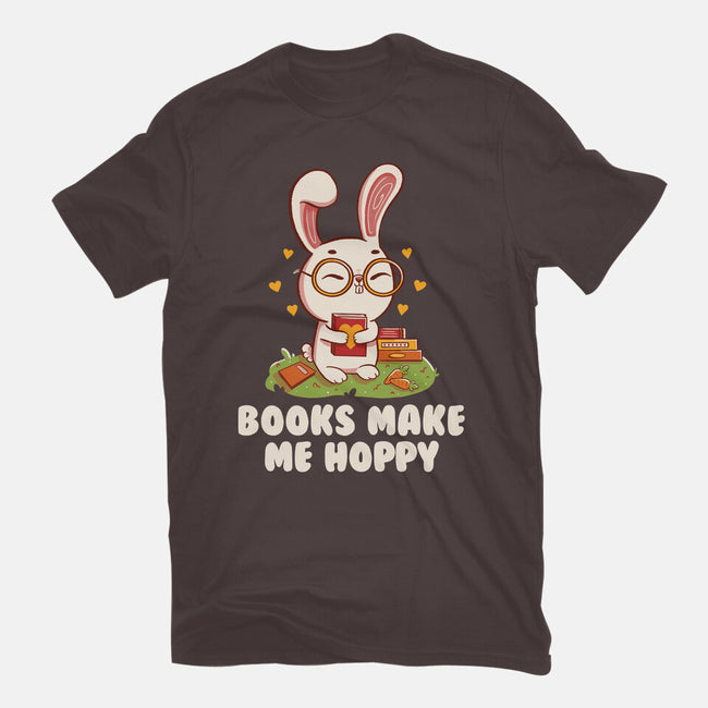 Books Make Me Hoppy-Womens-Basic-Tee-tobefonseca