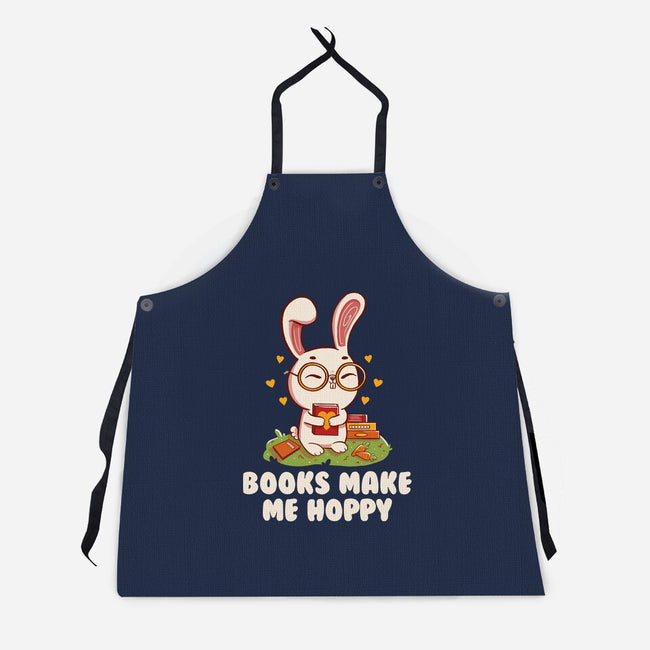 Books Make Me Hoppy-Unisex-Kitchen-Apron-tobefonseca