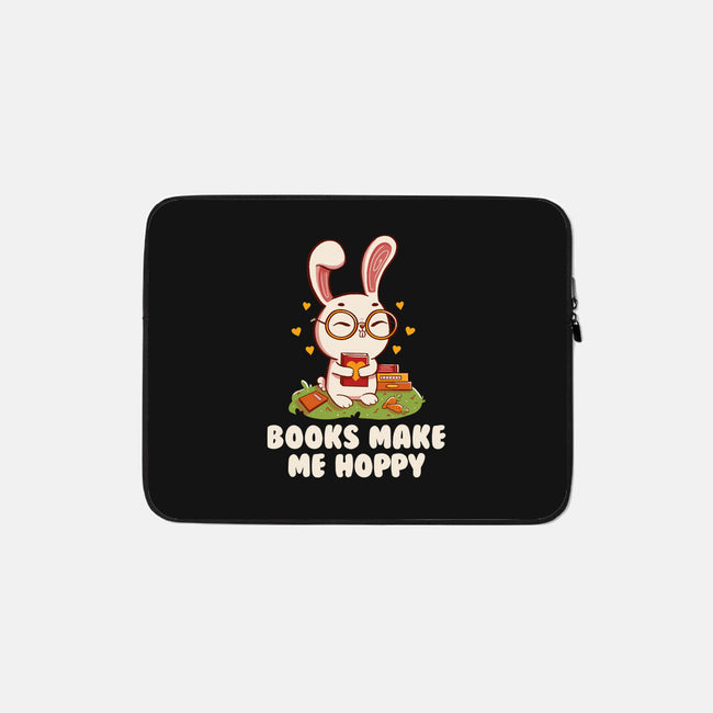 Books Make Me Hoppy-None-Zippered-Laptop Sleeve-tobefonseca