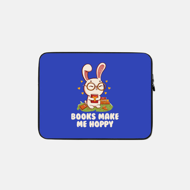 Books Make Me Hoppy-None-Zippered-Laptop Sleeve-tobefonseca