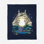 Totoro Moonlight-None-Fleece-Blanket-JamesQJO