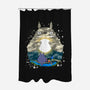 Totoro Moonlight-None-Polyester-Shower Curtain-JamesQJO