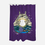Totoro Moonlight-None-Polyester-Shower Curtain-JamesQJO