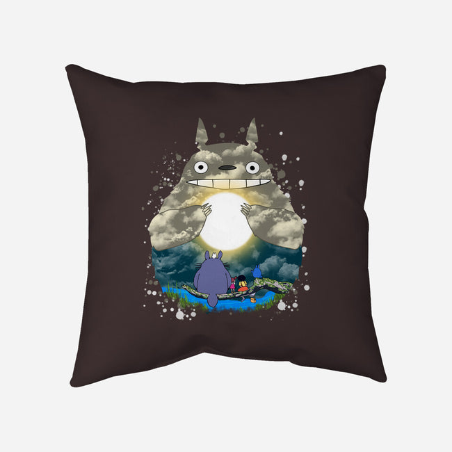 Totoro Moonlight-None-Removable Cover w Insert-Throw Pillow-JamesQJO