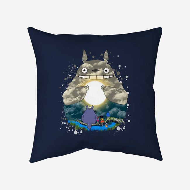 Totoro Moonlight-None-Removable Cover w Insert-Throw Pillow-JamesQJO