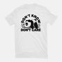 Don't Know Don't Care-Womens-Basic-Tee-Vallina84