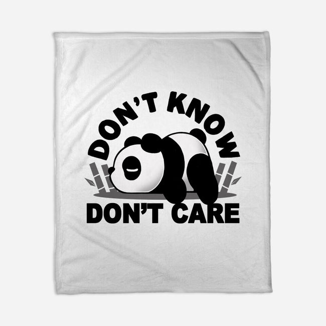 Don't Know Don't Care-None-Fleece-Blanket-Vallina84