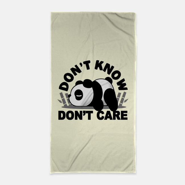 Don't Know Don't Care-None-Beach-Towel-Vallina84
