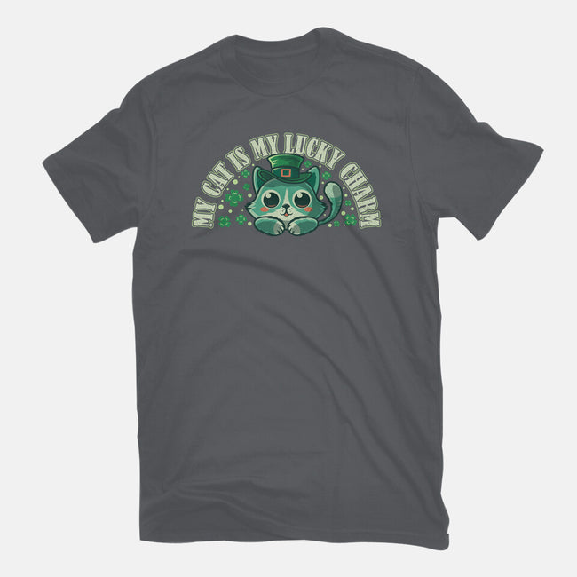 My Cat Is My Lucky Charm-Mens-Basic-Tee-erion_designs