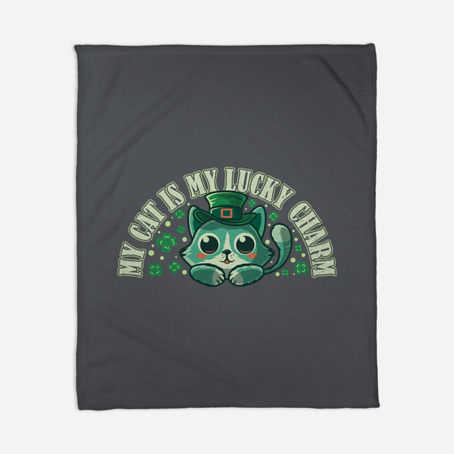 My Cat Is My Lucky Charm-None-Fleece-Blanket-erion_designs