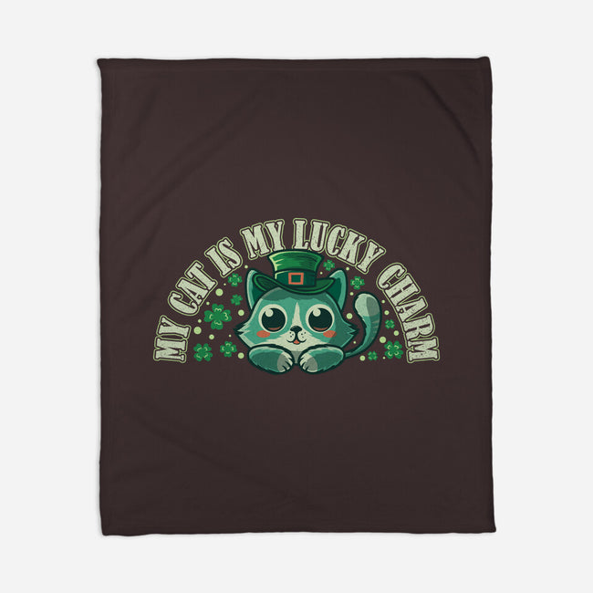 My Cat Is My Lucky Charm-None-Fleece-Blanket-erion_designs