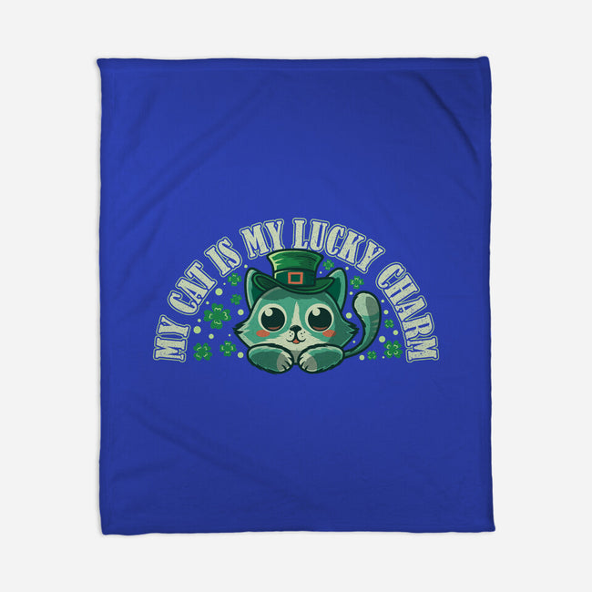 My Cat Is My Lucky Charm-None-Fleece-Blanket-erion_designs