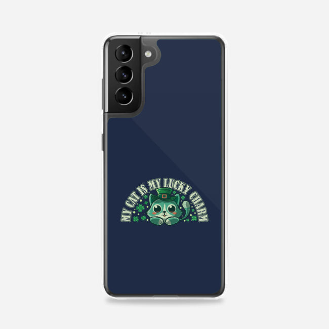 My Cat Is My Lucky Charm-Samsung-Snap-Phone Case-erion_designs