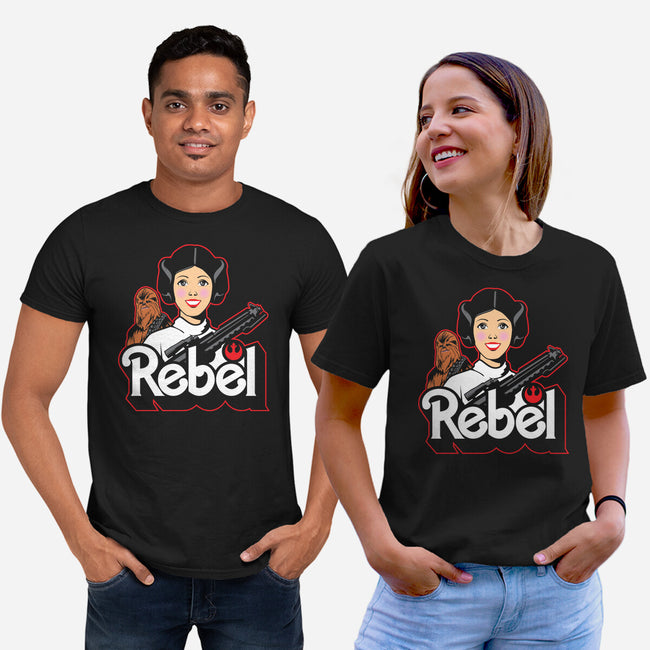 Rebel Barbie-Unisex-Basic-Tee-arace