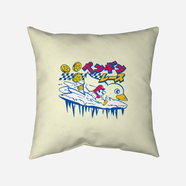 Penguin Race-None-Non-Removable Cover w Insert-Throw Pillow-arace