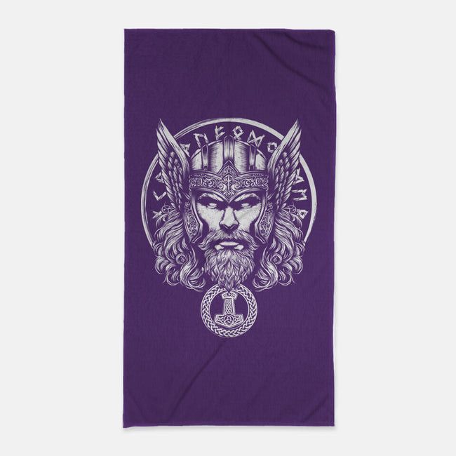 God Of Lightning And Thunder-None-Beach-Towel-DrMonekers
