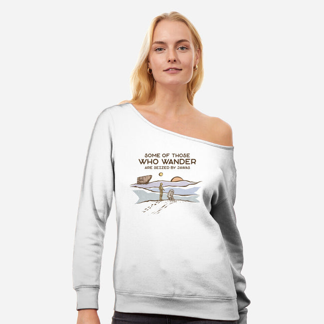 Some Are Seized By Jawas-Womens-Off Shoulder-Sweatshirt-kg07