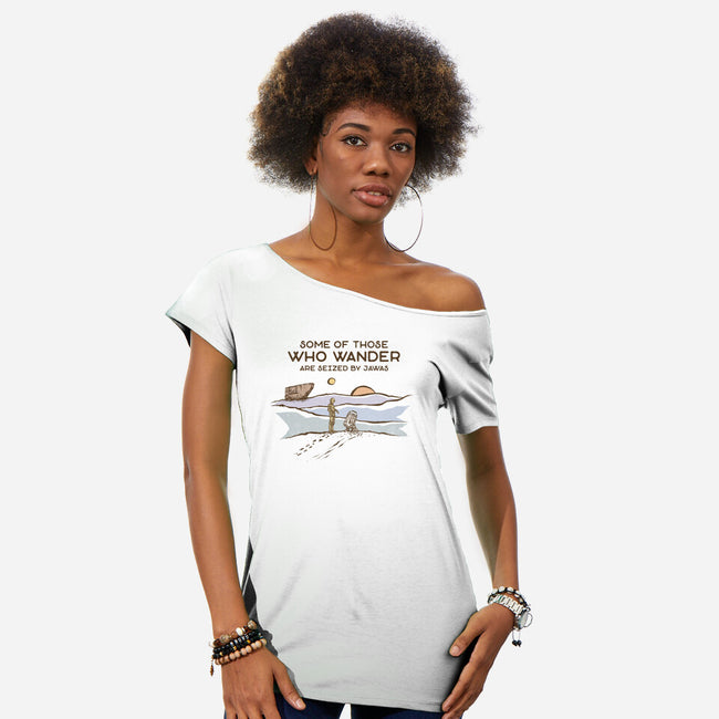 Some Are Seized By Jawas-Womens-Off Shoulder-Tee-kg07