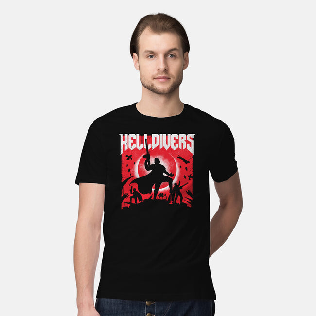 Helldivers Doom-Mens-Premium-Tee-rocketman_art