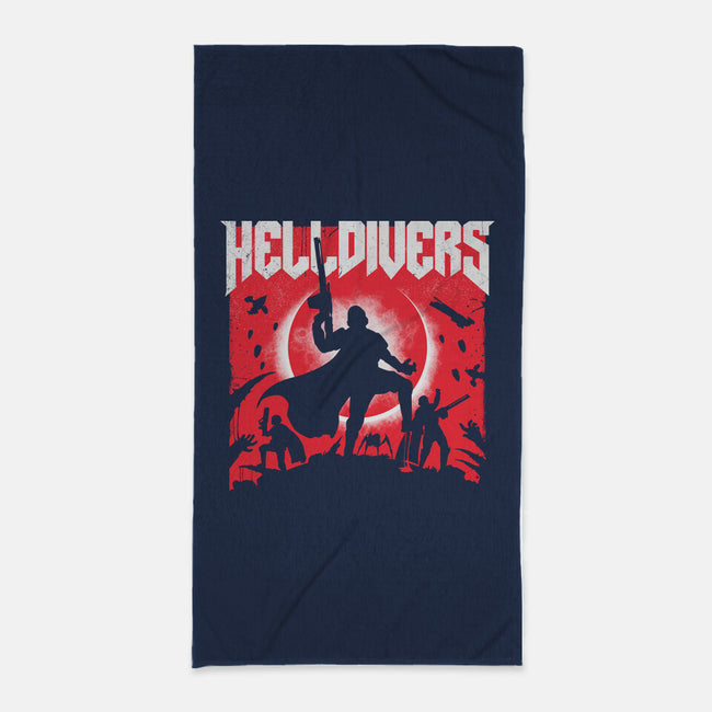 Helldivers Doom-None-Beach-Towel-rocketman_art