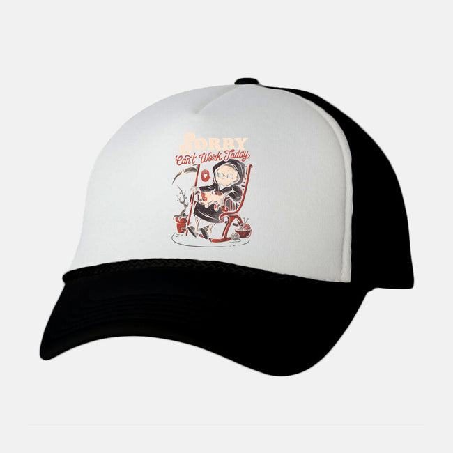 Can’t Work Today-Unisex-Trucker-Hat-eduely