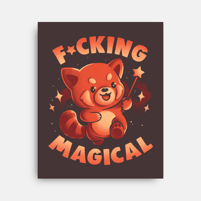 Red Panda Magic-None-Stretched-Canvas-eduely