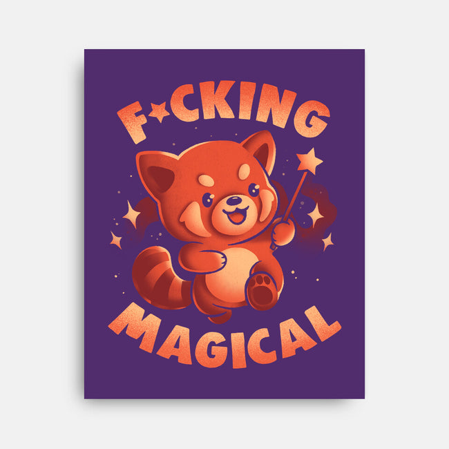Red Panda Magic-None-Stretched-Canvas-eduely