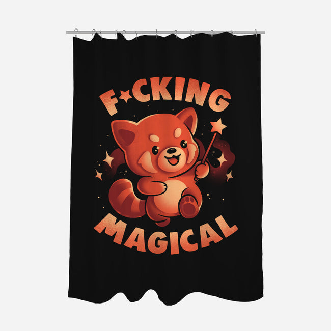 Red Panda Magic-None-Polyester-Shower Curtain-eduely