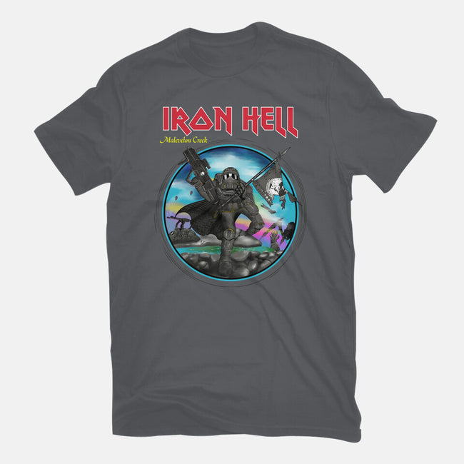 Iron Hell-Unisex-Basic-Tee-rocketman_art