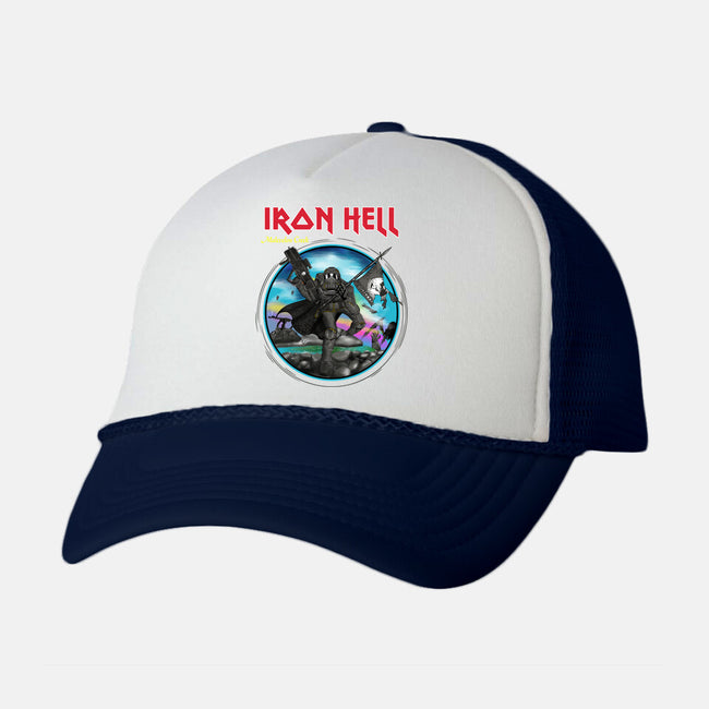 Iron Hell-Unisex-Trucker-Hat-rocketman_art