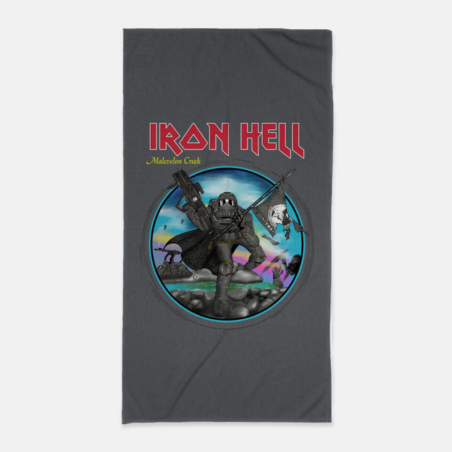 Iron Hell-None-Beach-Towel-rocketman_art