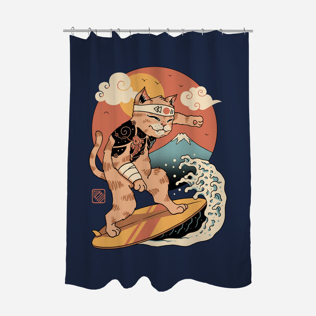 Meowster Surfer-None-Polyester-Shower Curtain-vp021