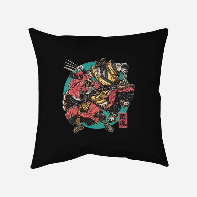 Fighting Spirit-None-Removable Cover-Throw Pillow-momma_gorilla