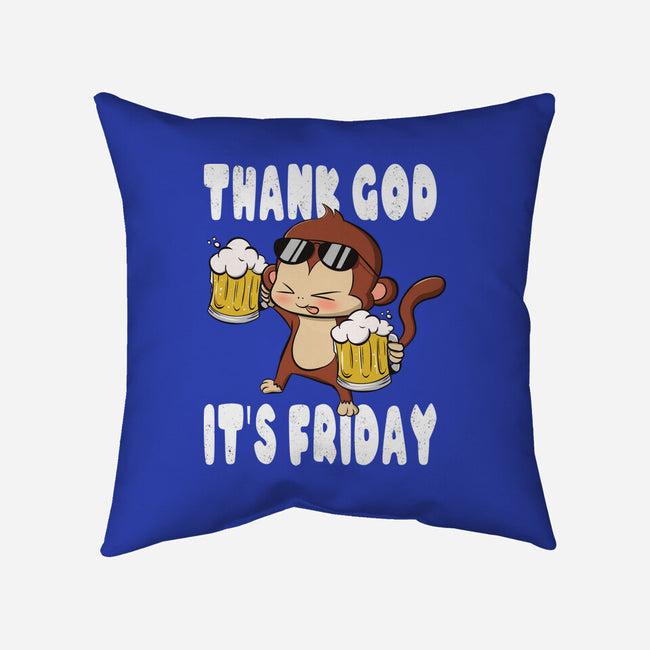 Friday Monkey-None-Removable Cover-Throw Pillow-fanfabio