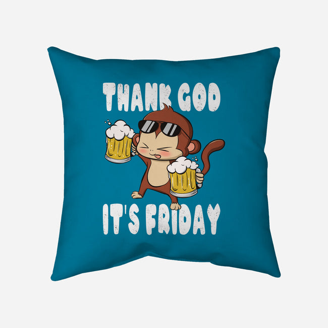 Friday Monkey-None-Removable Cover-Throw Pillow-fanfabio