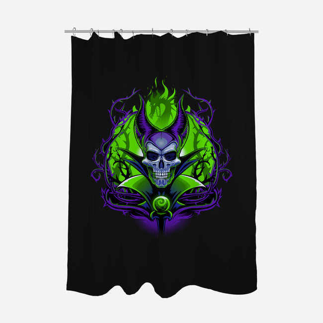 The Witch Skull-None-Polyester-Shower Curtain-daobiwan