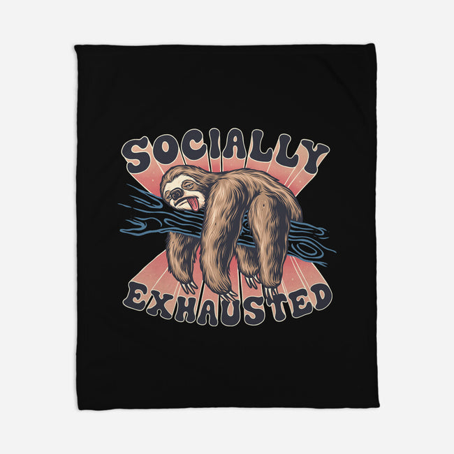 Socially Exhausted-None-Fleece-Blanket-momma_gorilla